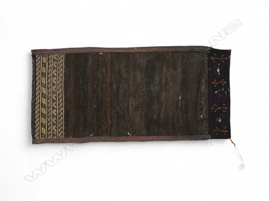 Afghanistan horsehair and cotton glass bead face veil, Image 1++